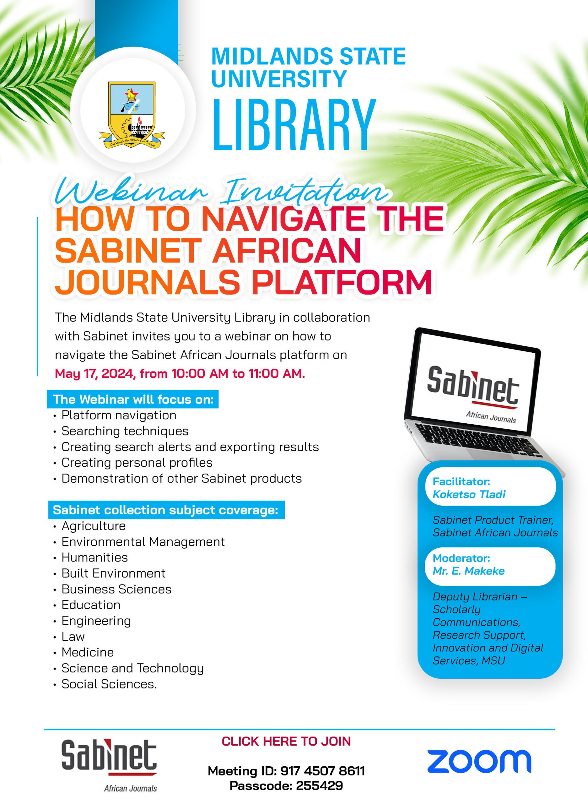 How to Navigate the African Journals Platform Midlands State